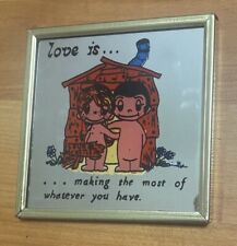 Vintage 70s KIM Casali LOVE IS Mirror “Love Is Making The Most Of What You Have” picture