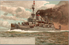 SMS Kaiser Friedrich III German Imperial Navy c.1910s Postcard - Raoul Frank Art picture