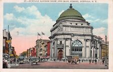 Buffalo Savings Bank & Main Street, Bufalo, N.Y., Early Postcard, Used in 1930 picture