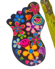 Vintage Lisa Frank Bare Foot Hippie Smiley Cardboard Cut Out picture