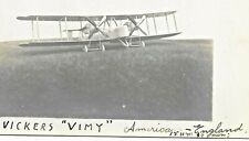 1919 vickers vimy 1st transatlantic flight, british aircraft, original rppc picture
