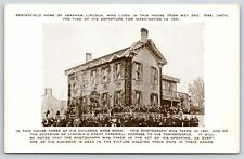 Springfield Illinois~Abraham Lincoln House~From 1861 Photo~Farewell Address~1910 picture
