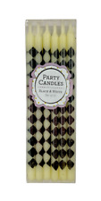 MACKENZIE CHILDS SET OF 12 PARTY CANDLES COURTLY CHECK 5.75