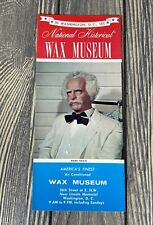 Vintage National Historical Wax Museum Washington DC Brochure Pamphlet picture