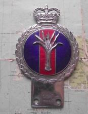 c1950 Vintage Car Enamel Chrome Mascot Badge : Welsh Guards by Gaunt England picture