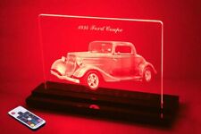 1934 Ford Three Window Cope Laser Etched LED Edge Lit Sign picture