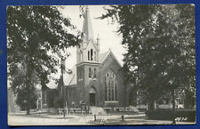 Albia Iowa ia First M E Church real photo postcard RPPC picture