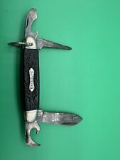 Vintage Pocket Knife Imperial USA Kamp King 4 Blade Can Opener Screw Driver picture