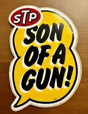 VTG STP Auto Car Oil Son of a Gun Sticker Decal NOS New Old Stock Some Wear - a picture