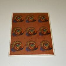 Vtg Hallmark Thanksgiving Turkey 9 Stickers 1985 Cards 1 Sheet picture