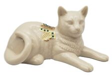 Lenox China Jewels Collection 1992 Ivory Porcelain Resting Cat picture