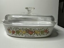 VTG Corning Ware Spice Of Life Le Romarin A-10-B 10x10x2 inch Casserole w/ Lid picture