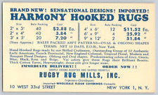 1950's Advertising Postcard~ Rugby Rug Mills, Inc.~ New York City, NY picture