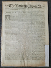THE LONDON CHRONICLE MARQUIS DE LAFAYETTE 9TH DEC 1794 ORIGINAL A4 NEWSPAPER picture