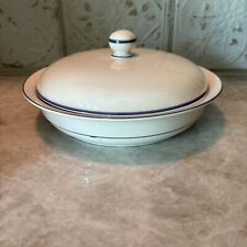 Lenox Cinastone China Stone For Blue Patterns Pinstripe Covered 1qt Casserole  picture