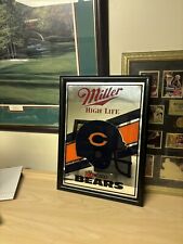VINTAGE MILLER HIGH LIFE NFL  CHICAGO BEARS  BAR MIRROR RARE picture