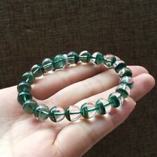 9.5mm Natural Clear Quartz Green Phantom Crystal Gemstone Round Beads Bracelet picture