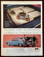 1961 BODY BY FISHER Vintage Print Ad Car Luggage GM Pontiac Bonneville Buick picture