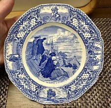Vintage 6.75” Colonial Times “Viewing The Battle Of Bunker Hill “ Plate picture