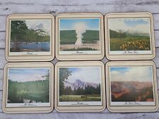 Vintage U.S. National Parks - Set of 6 Wooden Drink Coasters picture