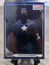 2023 Upper Deck Marvel Platinum Blue Traxx Rainbow 477/499 Captain America #13 picture