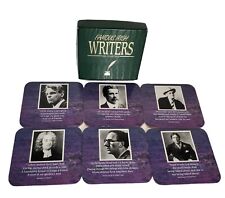 Drink Coasters FAMOUS IRISH WRITERS Set Of 6 Gift For Literature Lovers  picture