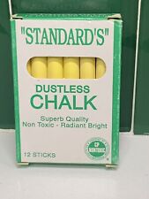 Vintage Standard’s Dustless Yellow Chalk. Full Box. School New Teacher picture