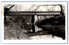 West Liberty Iowa IA Postcard RPPC Photo RY Bridge Over The Wapsie 1915 Antique picture
