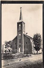 RPPC, Early Real Photo, St Josephs Church, Quincy, IL, Old Post Card picture