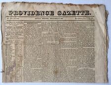 PROVIDENCE GAZETTE newspaper Rhode Island R.I. December 18 Brown & Danforth 1820 picture
