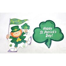 Vintage Hallmark St Patrick's Day Die Cuts Leprechauns Irish Decor 1980s Party picture