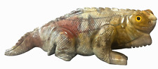 750g Hand-Carved Stone Lizard Iguana Reptile Figurine ~7
