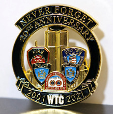 LIMITED EDITION 9-11 20TH ANNIVER.  NEVER FORGET WTC 2001-2021 COMMEMORATIVE PIN picture