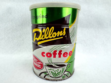 Vintage Dillons Coffee Drip Grind Green Metal Coffee Can 1 Pound Empty with Lid picture