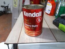 Vintage Kendall Dual Action Heavy Duty Motor Oil Composite SAE10W Oil Can NOS picture