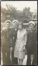 AMERICAN SAILOR MEN With Female Companion FOUND PHOTO bw Original NAVY 01 29 K picture