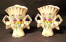 Vintage Weisley China Hand Painted Bud Vases 2 3/4