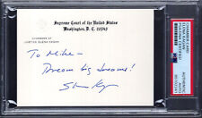 ELENA KAGAN SIGNED SUPREME COURT CHAMBERS CARD       TO MIKE         PSA SLABBED picture