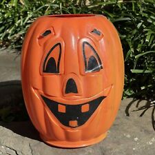 Vintage Pumpkin Blow Mold Halloween Tiki Torch Cover Jack O Lantern Rare picture