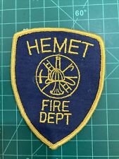 Hemet Fire Dept Vintage Patch Emt Riverside County Rare - Used picture
