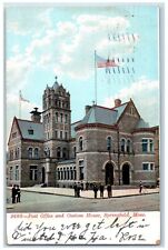 1907 Post Office And Custom House Springfield Massachusetts MA Antique Postcard picture