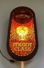 Vintage TUBORG BEER BREWED LIGHT Carling Brewing Co Lighted Bar Advertising Sign picture