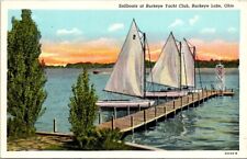 Postcard Sailboats At Buckeye Yacht Club, Buckeye Lake, Ohio OH picture