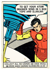 1966 Donruss Marvel Super Heroes Bubble Gum Card #16 Iron Man (Thor back) picture