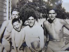 Vtg Original Photo Young Hot Beefcake Men~Shirtless~Tan~Swimsuits~Abs~Gay Int picture