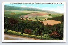 Postcard Bedford PA Pennsylvania Most Wonderful View of State Lincoln Highway picture