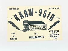 Vintage QSL Card Ham CB Amateur Radio The Williams's KAAW-9518 Bob Annette picture