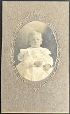 ~EARLY 1900s CUTE TODDLER BOY MATTED (CHRISTENING?) PHOTO/SMALLER CDV picture