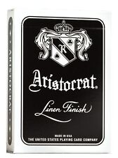 Bicycle 727 Thin Crushed Aristocrat Playing Cards Black Linen Finish Made In USA picture