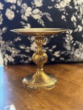 Vintage Solid Brass Pillar Candle Holder Up To 6'' Dia. picture